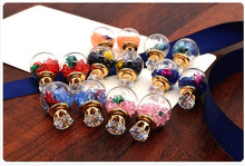 Load image into Gallery viewer, 10pairs/lot Dried explosion models glass ball pieces earrings  supply-sided spherical earrings wholesale