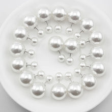 Load image into Gallery viewer, 10 pairs/lot Wholesale Free Shipping Paragraph Hot Selling Earrings 2016 Double Side Shining Pearl Stud Earrings For Women Girls