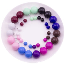 Load image into Gallery viewer, 10 pairs/lot Wholesale Free Shipping Paragraph Hot Selling Earrings 2016 Double Side Shining Pearl Stud Earrings For Women Girls