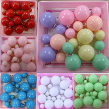 Load image into Gallery viewer, LNRRABC 5 pair/lot Stud Earrings Women Trendy Earrings Set Candy Color Double Sided Piercing Ball Fashion Jewelry Gifts