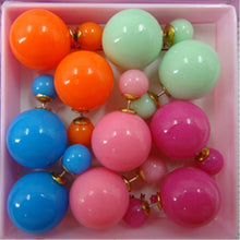 Load image into Gallery viewer, LNRRABC 5 pair/lot Stud Earrings Women Trendy Earrings Set Candy Color Double Sided Piercing Ball Fashion Jewelry Gifts