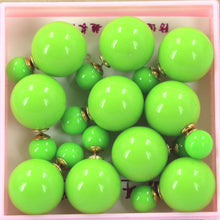 Load image into Gallery viewer, LNRRABC 5 pair/lot Stud Earrings Women Trendy Earrings Set Candy Color Double Sided Piercing Ball Fashion Jewelry Gifts