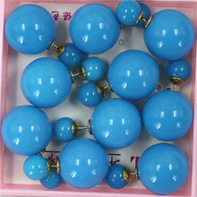 Load image into Gallery viewer, LNRRABC 5 pair/lot Stud Earrings Women Trendy Earrings Set Candy Color Double Sided Piercing Ball Fashion Jewelry Gifts