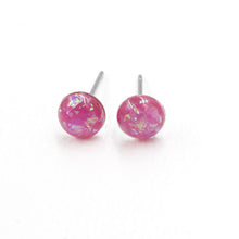 Load image into Gallery viewer, Fnixtar 6mm Stainless Steel Artificial Opal Stone Stud Earrings Tiny Jewelry Dainty Mini Cute Earrings For Girl Gift 3pair/lot
