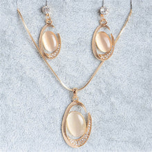 Load image into Gallery viewer, H:HYDE Elegant Luxury Jewelry Set Design Fashion Gold Filled Colorful Austrian Crystal Earrings Necklace Drop Jewelry Sets Women