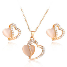 Load image into Gallery viewer, H:HYDE Elegant Luxury Jewelry Set Design Fashion Gold Filled Colorful Austrian Crystal Earrings Necklace Drop Jewelry Sets Women