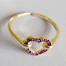 Load image into Gallery viewer, 100% S925 Sterling Silver Elegant Zircon Love Heart Pearl Earrings Ring Clavicle Necklace Set