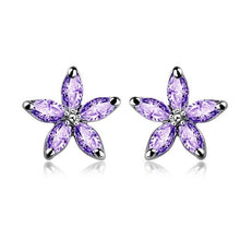 Load image into Gallery viewer, New style  gold color Austrian crystal Zircon star flower horse eyes pendant Necklace Earrings fashion Jewelry sets 84418