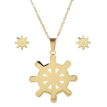 Load image into Gallery viewer, LUBINGSHINE Luxury Gold Color Women Infinite love Heart Elephant Necklace Earrings Stainless Steel Bridal Wedding Jewelry Sets